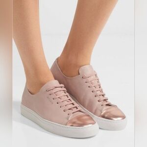 Axel Arigato Pink Leather Clean Low Top Sneakers Size 38